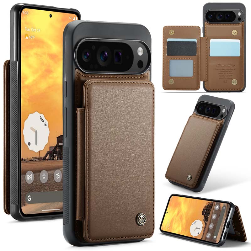 CaseMe Cardholder RFID Phone Case Brown