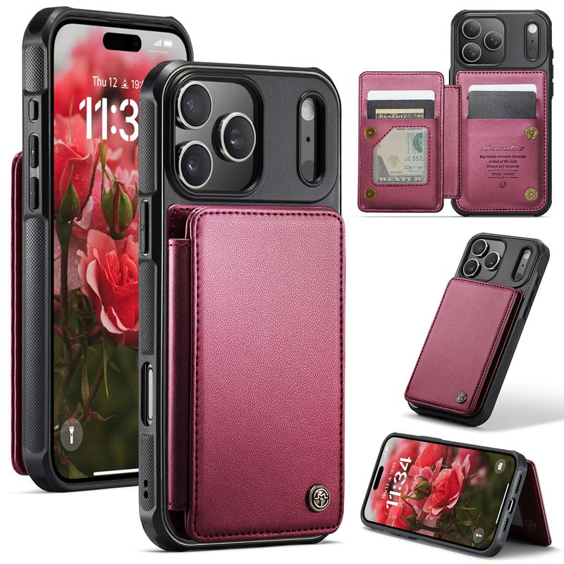 CaseMe Cardholder RFID Phone Case Red Wine