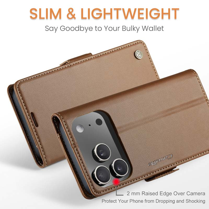 CaseMe RFID Wallet Case Brown