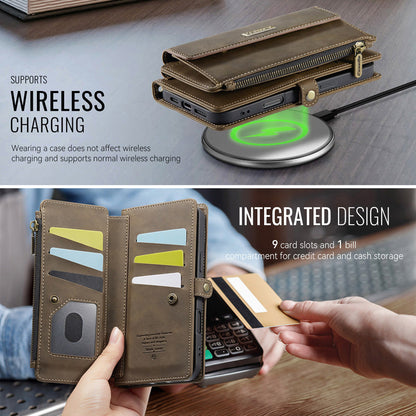 Caseme Crossbody Leather Wallet RFID Phone Case Brown