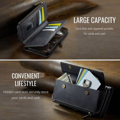 Caseme Crossbody Leather Wallet RFID Phone Case Black