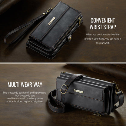 Caseme Crossbody Leather Wallet RFID Phone Case Black