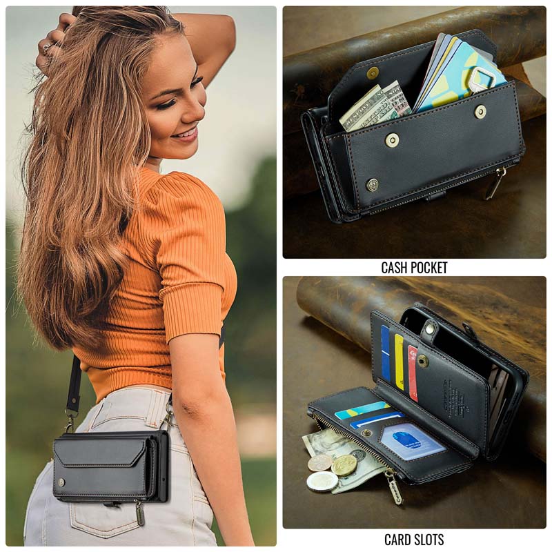 CaseMe Crossbody RFID Phone Bag Black