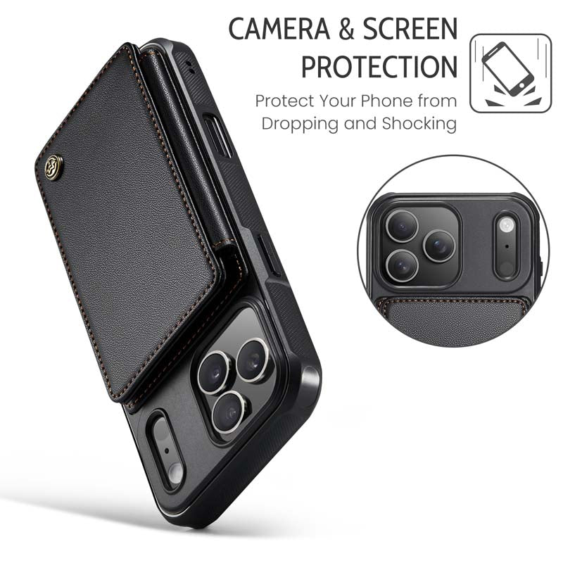 CaseMe Cardholder RFID Phone Case Black