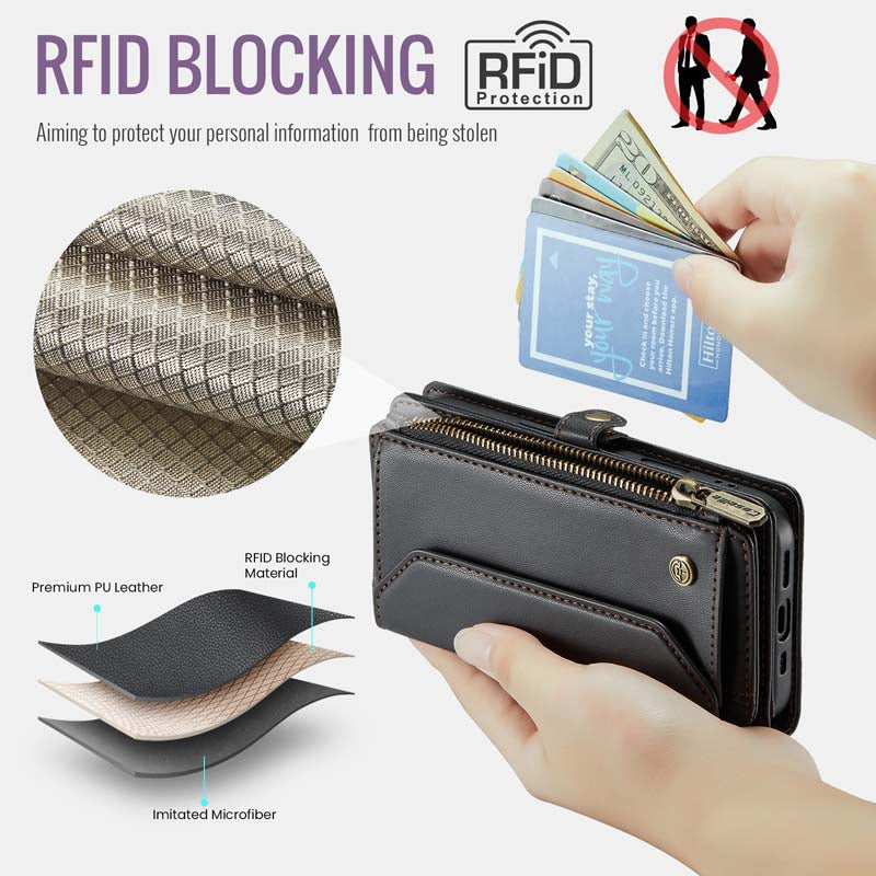 CaseMe Crossbody RFID Phone Bag Black