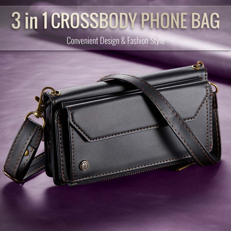 CaseMe Crossbody RFID Phone Bag Black