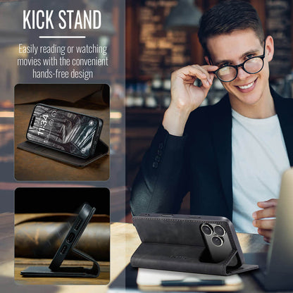 CaseMe Retro Wallet Case Black