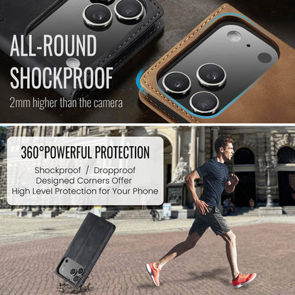 CaseMe Retro Wallet Case Black