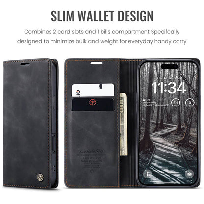 CaseMe Retro Wallet Case Black