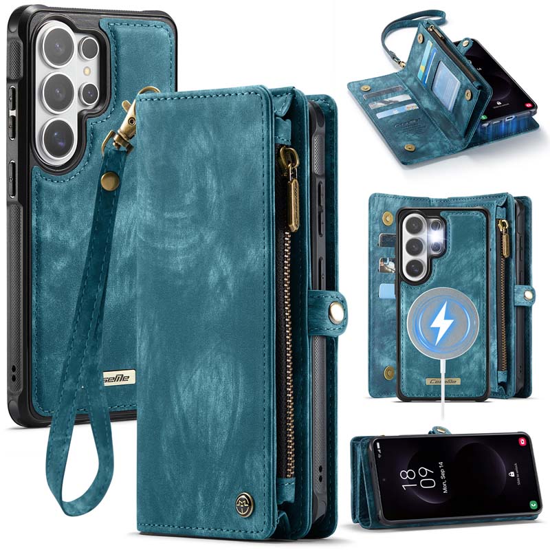 CaseMe Zipper Wallet Detachable Case Blue