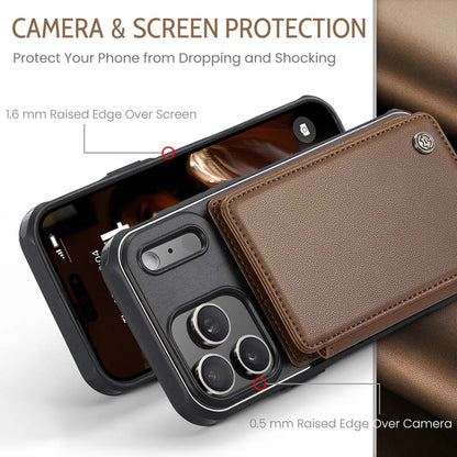 CaseMe Cardholder RFID Phone Case Brown