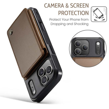 CaseMe Cardholder RFID Phone Case Brown