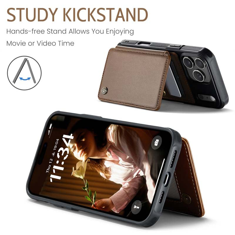 CaseMe Cardholder RFID Phone Case Brown