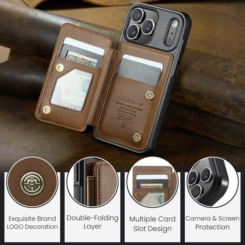CaseMe Cardholder RFID Phone Case Brown