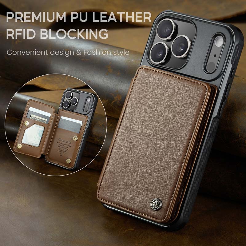 CaseMe Cardholder RFID Phone Case Brown