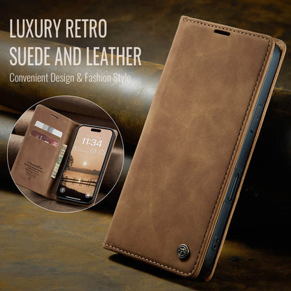 CaseMe Retro Wallet Case Brown
