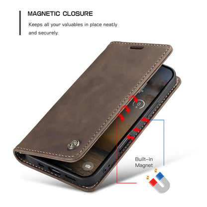 CaseMe Retro Wallet Case Coffee