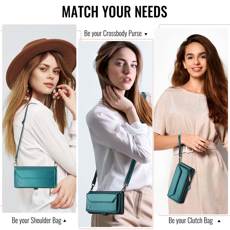 CaseMe Crossbody RFID Phone Bag Green