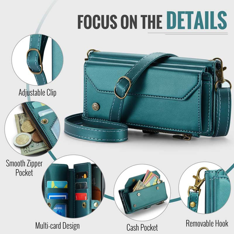 CaseMe Crossbody RFID Phone Bag Green