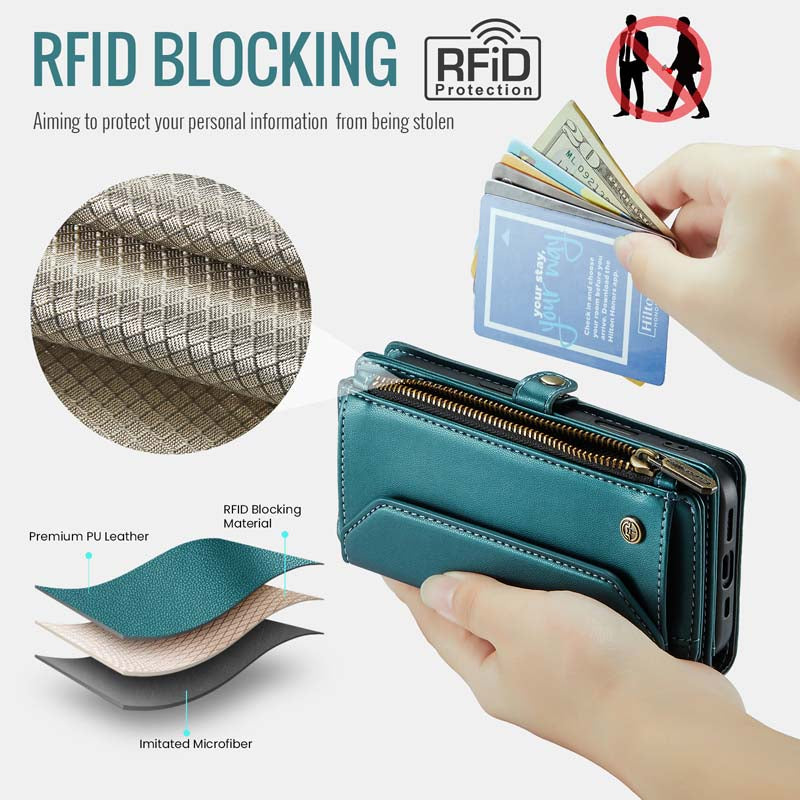 CaseMe Crossbody RFID Phone Bag Green