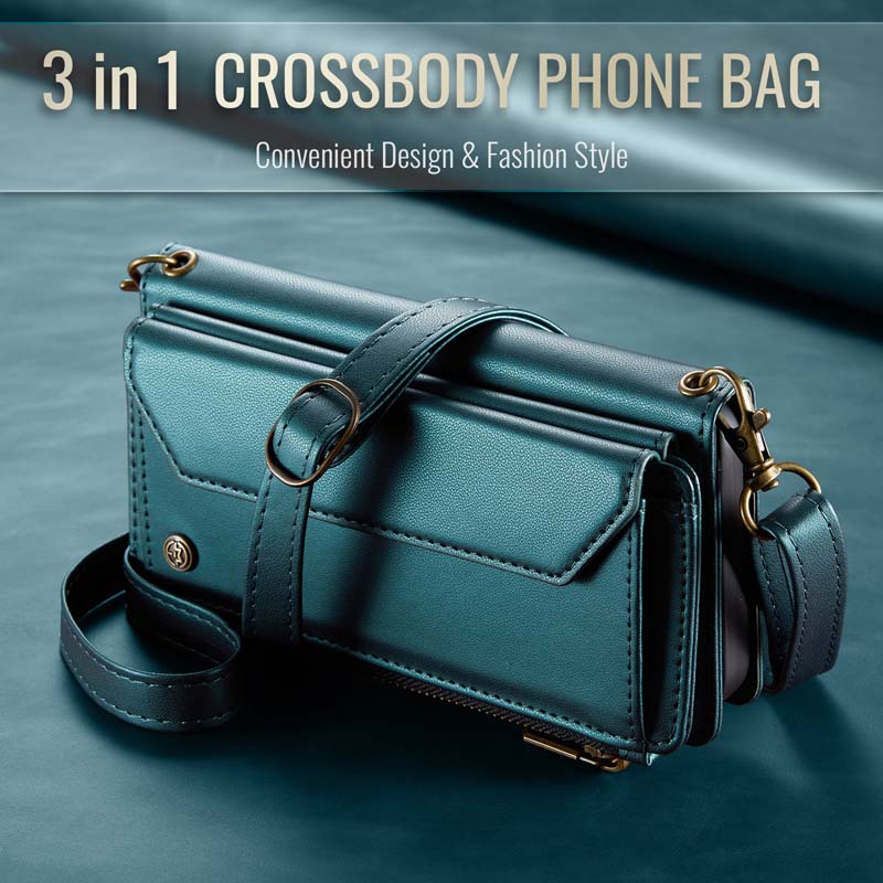 CaseMe Crossbody RFID Phone Bag Green