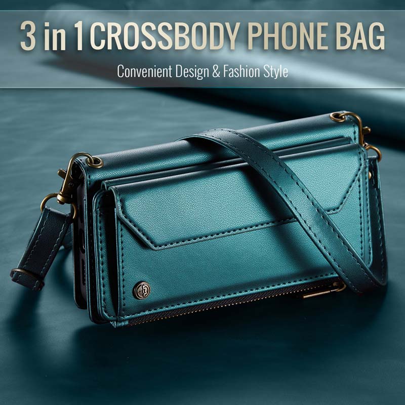 CaseMe Crossbody RFID Phone Bag Green