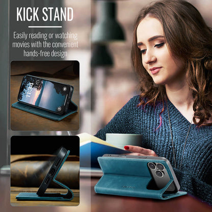 CaseMe Retro Wallet Case Green