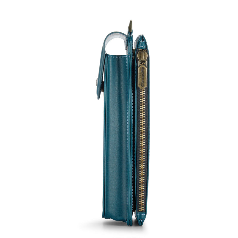 CaseMe Crossbody RFID Zipper Phone Bag Blue