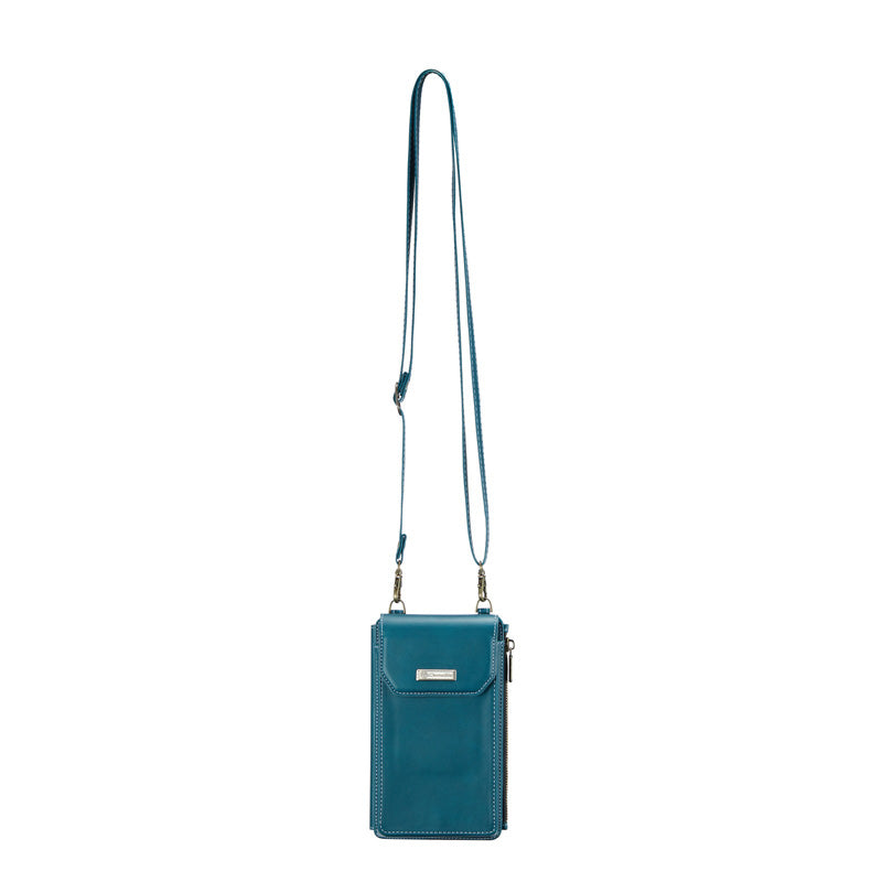 CaseMe Crossbody RFID Zipper Phone Bag Blue