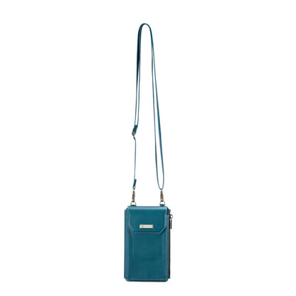 CaseMe Crossbody RFID Zipper Phone Bag Blue