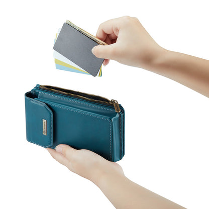 CaseMe Crossbody RFID Zipper Phone Bag Blue