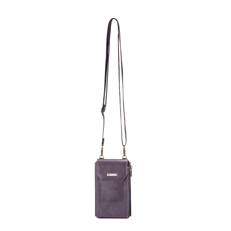 CaseMe Crossbody RFID Zipper Phone Bag Purple