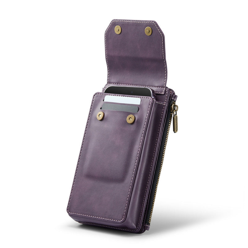 CaseMe Crossbody RFID Zipper Phone Bag Purple