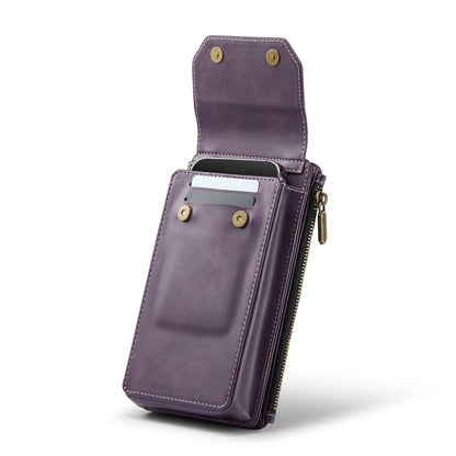 CaseMe Crossbody RFID Zipper Phone Bag Purple