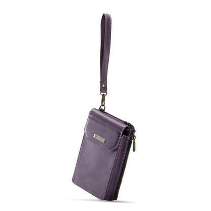CaseMe Crossbody RFID Zipper Phone Bag Purple
