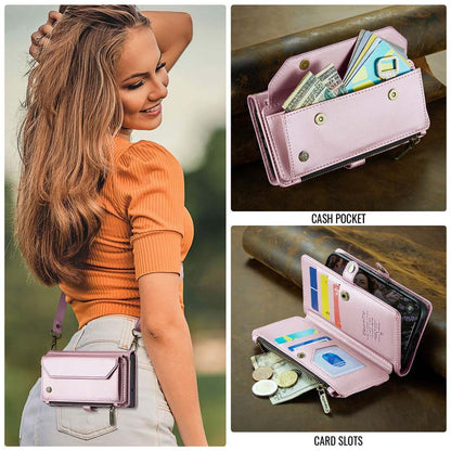 CaseMe Crossbody RFID Phone Bag Pink