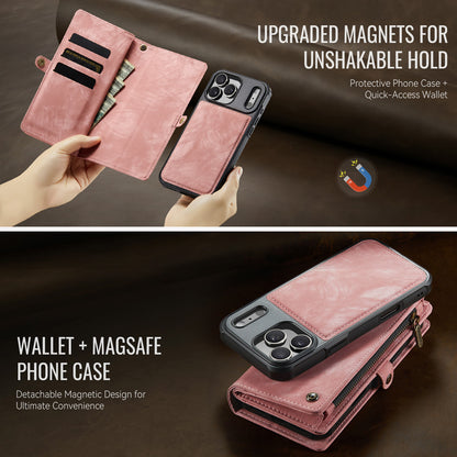 CaseMe Zipper Wallet Detachable Case Pink