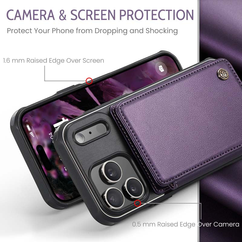 CaseMe Cardholder RFID Phone Case Purple