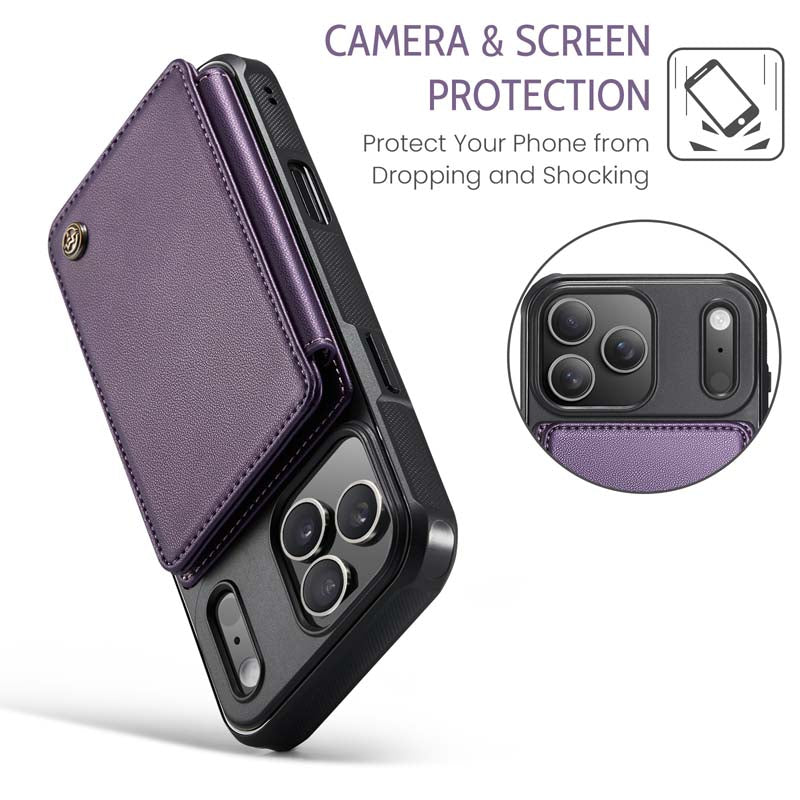 CaseMe Cardholder RFID Phone Case Purple
