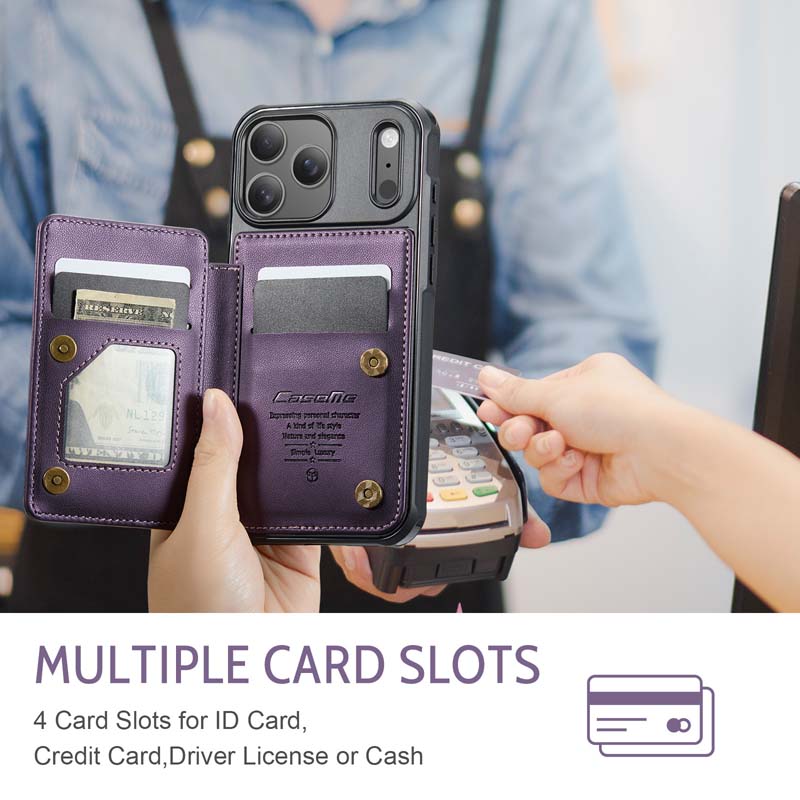 CaseMe Cardholder RFID Phone Case Purple