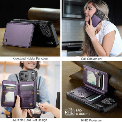 CaseMe Cardholder RFID Phone Case Purple