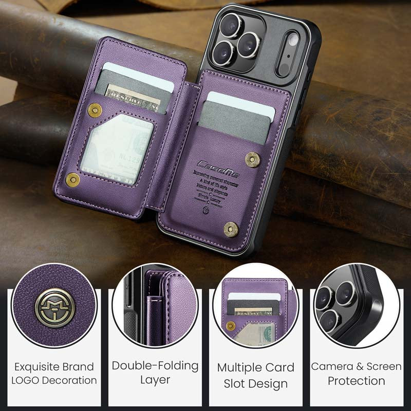 CaseMe Cardholder RFID Phone Case Purple