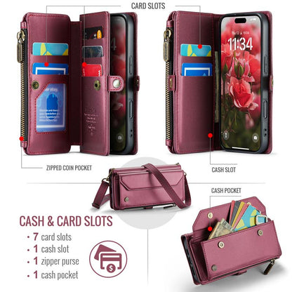 CaseMe Crossbody RFID Phone Bag Red