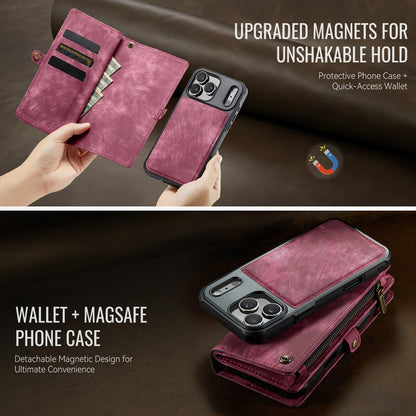 CaseMe Zipper Wallet Detachable Case Red