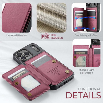 CaseMe Cardholder RFID Phone Case Red Wine