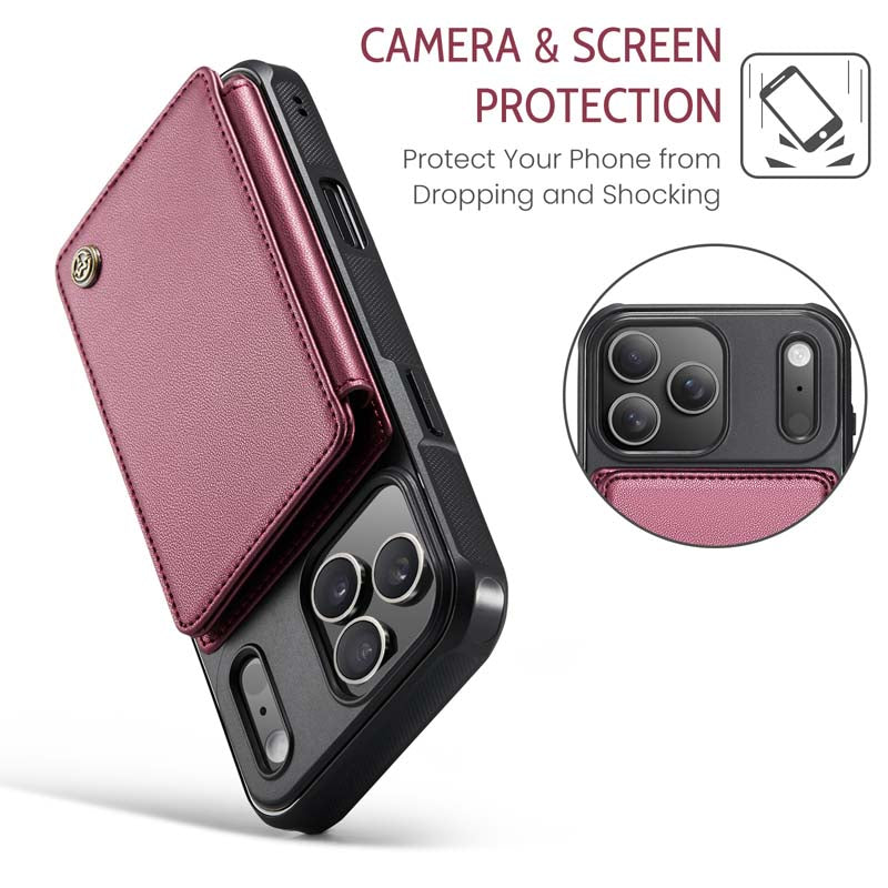 CaseMe Cardholder RFID Phone Case Red Wine
