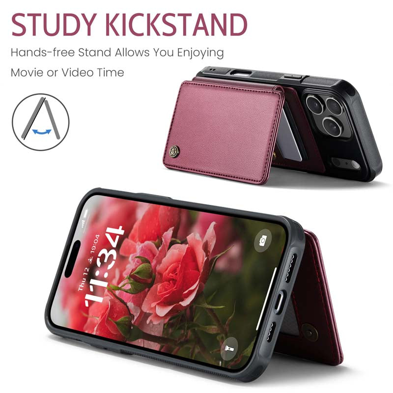 CaseMe Cardholder RFID Phone Case Red Wine
