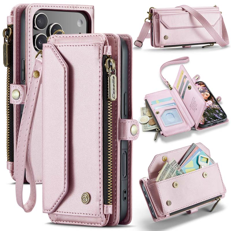 CaseMe Crossbody RFID Phone Bag Pink