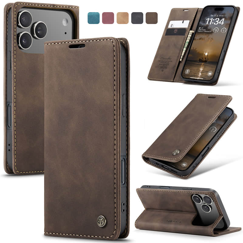 CaseMe Retro Wallet Case Coffee