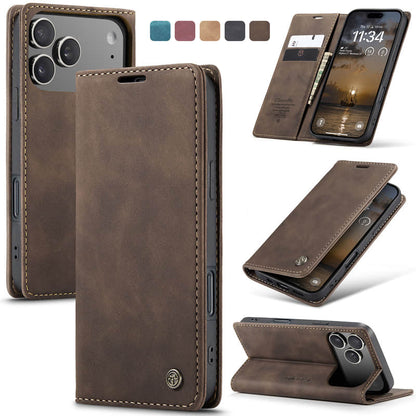 CaseMe Retro Wallet Case Coffee
